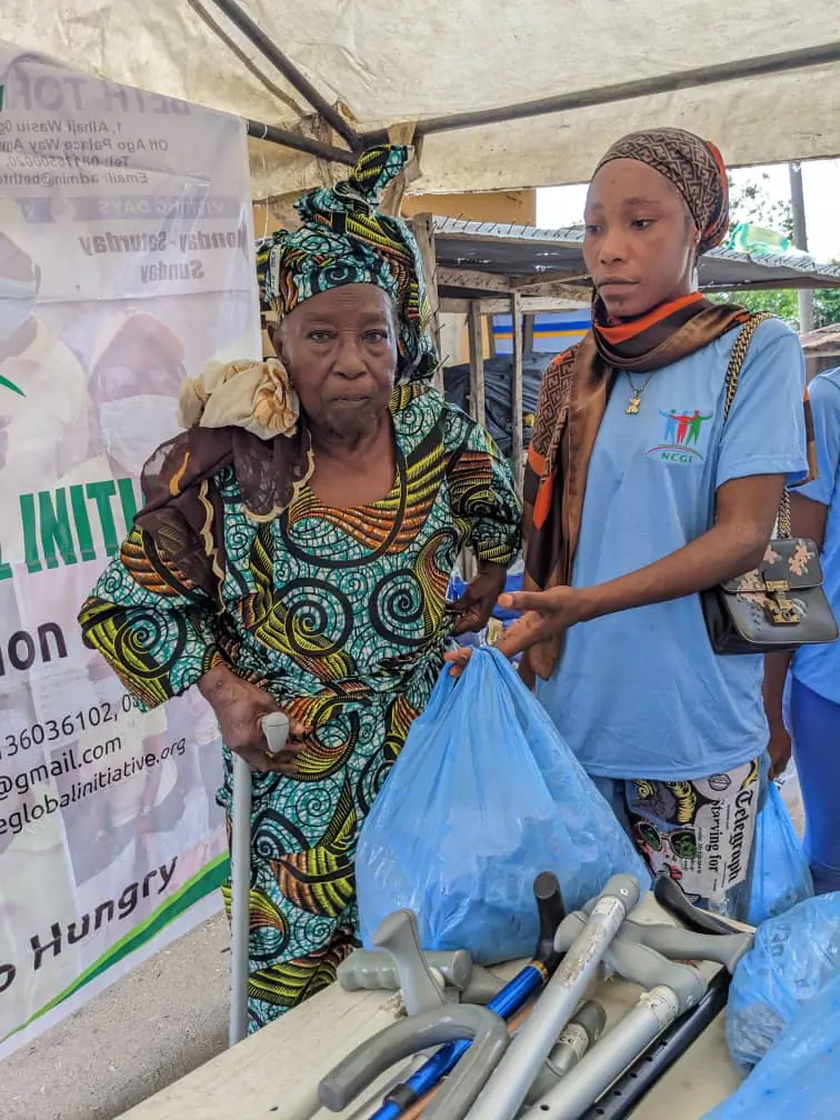 NCGI supporting an elderly community member